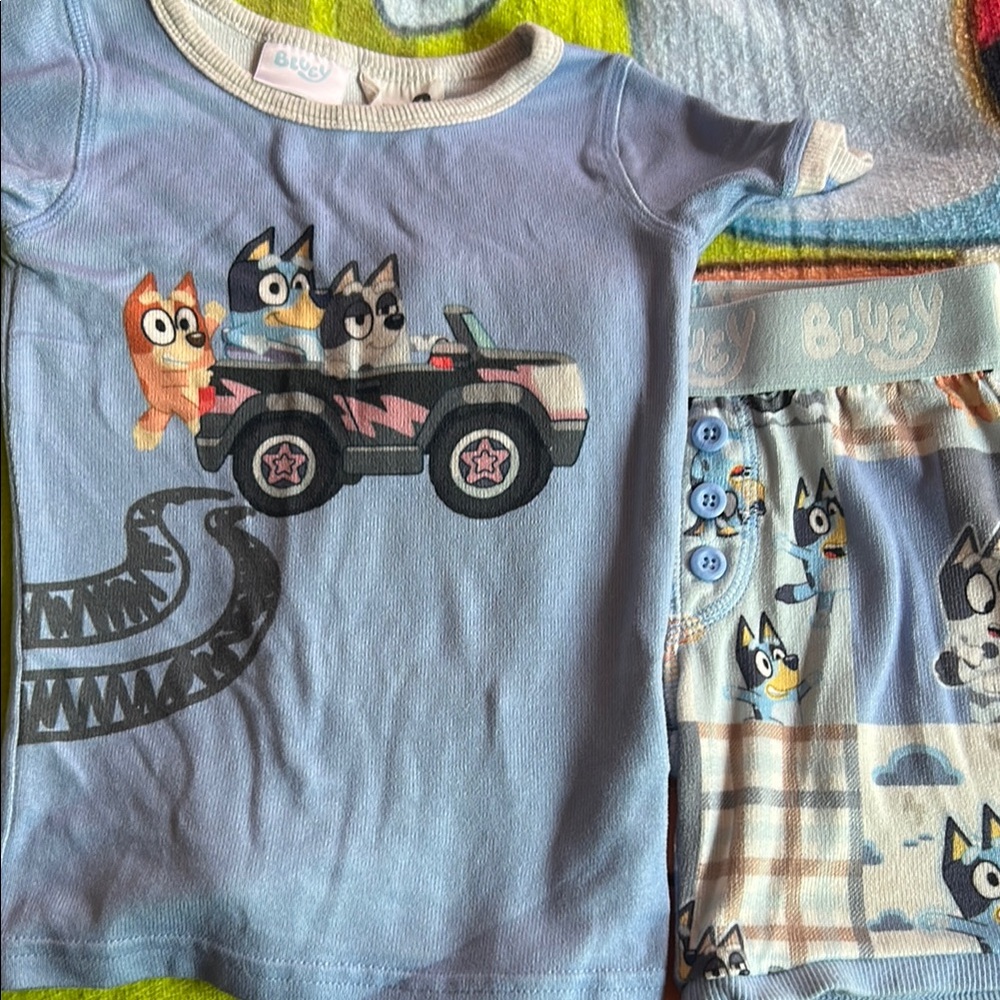 Cotton On Kids Pajama Set - Blue and Orange